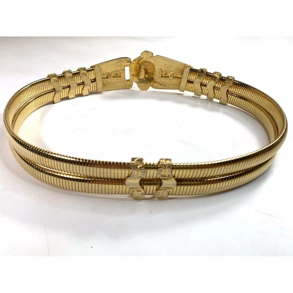Beautiful Vintage Judith Leiber Gold Tone LION STRETCH BELT - Picture 5 of 7